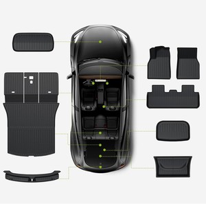Tapetes <span class=keywords><strong>para</strong></span> Tesla Model Y 2025 2026, Juego Completo <span class=keywords><strong>de</strong></span> 8 Piezas <span class=keywords><strong>para</strong></span> Todo Clima, Accesorios <span class=keywords><strong>para</strong></span> Maletero, Tapetes 3D <span class=keywords><strong>de</strong></span> TPE <span class=keywords><strong>para</strong></span> Maletero Trasero y Delantero - Product Image 2