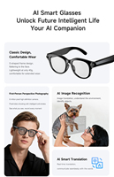 Gafas Inteligentes M89s con IA, las Más Vendidas del 2026, para Exteriores, con Grabación de Video, Fotos, Audio, Traducción y IA