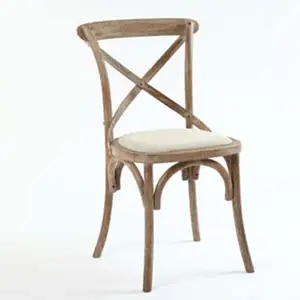Китайские прочные удобные антикварные деревянные крестовые стулья Toon Ksf25003
