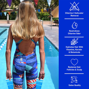 Nouveautés Soins capillaires Shampooing anti-chlore pour cheveux colorés Eau salée et minéraux Shampooing de natation Élimine le chlore - Product Image 3