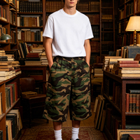 Pantalon de survêtement camouflage vintage pour homme, coupe large, style basketball, vente en gros OEM