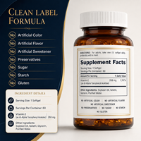 Complément alimentaire à base de vitamine E, antioxydant, à marque privée, pour les soins de la peau, en gélules souples