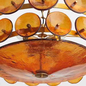 <span class=keywords><strong>Lustre</strong></span> de luxe post-moderne de style français du milieu du siècle, design américain rétro, <span class=keywords><strong>pour</strong></span> salon et salle à manger, télécommande, taille moyenne - Product Image 5