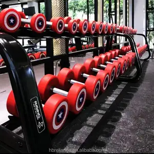 Produsen grosir set dumbel beban Gym kapten Amerika dumbel Gym 2.5- 50 kg untuk Gym rumah