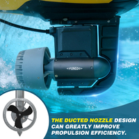 Ailerons électriques Spatium Y02D pour SUP, avec moteur, permettant de contrôler le directionnement, vitesse rapide, utilisables en eau de mer pour aider au virage du kayak