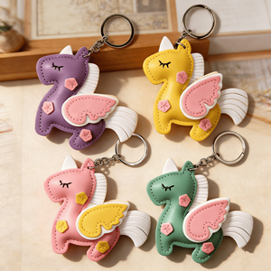 Portachiavi in Pelle Fatto a Mano con <span class=keywords><strong>Ciondolo</strong></span> Personalizzato <span class=keywords><strong>Unicorno</strong></span> Pegaso per Abbigliamento, Chiavi, Borsa, Auto, Piccoli Regali, Decorazione da Appendere - Product Image 5