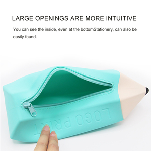 <b>School</b> Supplies for Students Stationery Flexible Custom Silicone Pencil case Pouch Crayon Shaped <b>Bag</b> Pencil case with logo - Product Image 5