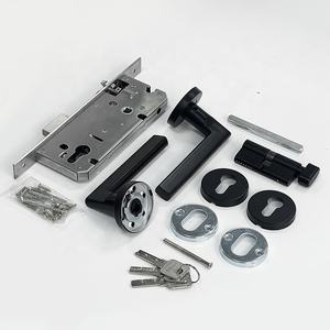 Nhà sản xuất trực tiếp xinjj 2025 mô hình mới bền Bảo mật cao màu đen hiện đại khóa cửa thép không gỉ đặt dễ dàng cài đặt - Product Image 2