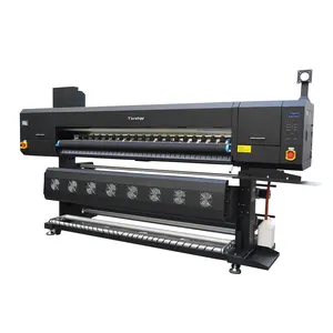 1.85m speed stable 4heads dye sublimation plotter printing machine printer in fabric with dancing bar and air tension system