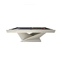 Table de billard moderne de luxe en bois massif durable avec queue de billard, taille personnalisée 7/8/9 pieds, pour usage domestique, billard américain 9 boules, couleur personnalisée, OEM, double usage