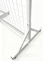 Panneaux muraux en grille de fer Db Wholesale, lot de 2, présentoirs autoportants double face, étagères suspendues en métal à base en T, style industriel