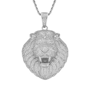 <span class=keywords><strong>Collana</strong></span> con Pendente a Forma di Testa di <span class=keywords><strong>Leone</strong></span> in Stile Hip Hop BES, Gioiello con Zirconi Cubici 5A per Uomo - Product Image 6