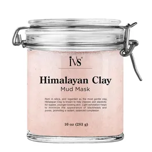 Private Label Natural Organic Face Skin Care Pink Mask Whitening Exfoliating Firming Himalayan Clay Mud Mask