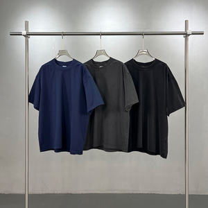 Camiseta Premium de Punto 100% Algodón, Corte Holgado, Cuello Acanalado Integrado, Hombros con Acabado Desgastado, Estilo Retro Ecológico - Product Image 1