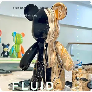Fait à la main bricolage blanc embryon conception résine ours ornement Internet célébrité fluide <span class=keywords><strong>violent</strong></span> ours boutique étals en gros - Product Image 3