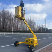 Plateforme de travail élévatrice Zoomye à 3 roues pour vergers, moteur essence 1500W, nacelle élévatrice compacte à commande mains libres, modèle simple