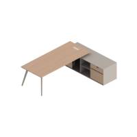 Ensemble de bureau de direction en forme de L, design moderne haut de gamme, modulaire, convertible, en bois, sur mesure, Jongtay