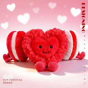 Bambola di Peluche a Forma di Cuore Rosso e Rosa, Regalo di San Valentino per Ragazze e Donne, Giocattolo Morbido a Forma di Cuore - Product Image 5