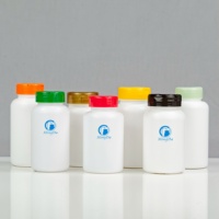 Flacon de 225 ml en plastique HDPE transparent personnalisé par les fabricants pour capsules et comprimés de compléments alimentaires, emballage anti-fuite, sécurité enfant, vitamines