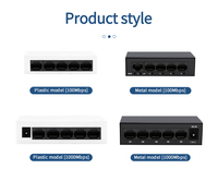 Switch PoE de 5 Puertos y 10/100Mbps |   Conmutador de Red Plug-and-Play No Administrado, Compatible con 802.3af, con Adaptador de Corriente Externo, para Cámaras IP