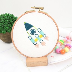 Kit de broderie fait main pour enfants, kit de bricolage pour la décoration, kit de broderie au point de croix rond pour débutants, cours d'artisanat - Product Image 6