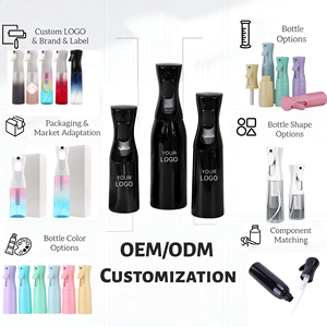 Botella de Spray de Agua Continua de Plástico Transparente/Negro de 200ml, 300ml, 500ml, con Pulverización Fina, <span class=keywords><strong>para</strong></span> Uso en Salón de Belleza y Cabello - Product Image 2