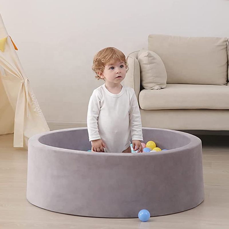 ASWEETS Grey Indoor/Outdoor Soft round Foam Ball Pit Compressing