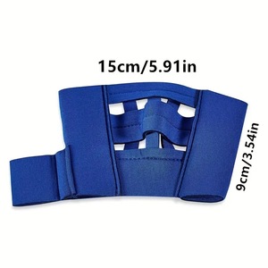 Dispositivo de terapia con bola de agarre para la mano, herramienta ajustable para ejercitar los dedos, para rehabilitación y entrenamiento de fuerza, color azul - Product Image 3