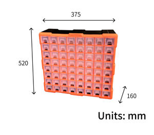 64 çekmeceli plastik küçük çekmeceli saklama dolabı çekmece donanım araçları kutuları depolama organizasyon aracı - Product Image 6