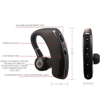 V9 TWS-écouteurs sans fil BT, casque d'écoute Business, avec micro, pour Smartphone de Sport, mains libres, commande