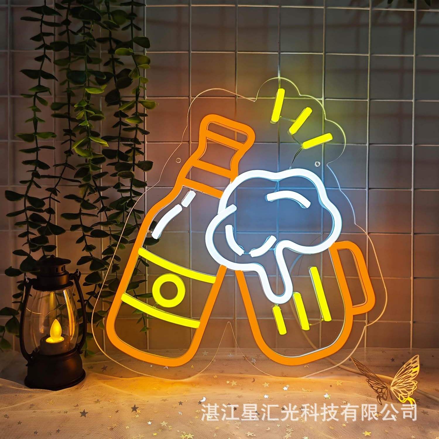 แก้วไวน์และขวด 33x31.4ซม