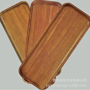 Acacia Wood Serving <b>Tray</b> 29cm X 10.5cm Rectangular Solid Wood Coffee <b>Tea</b> Plate For Drink Serving - Product Image 2