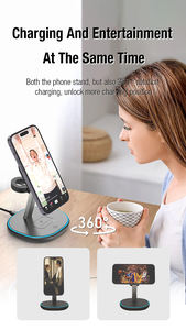 ขายดีที่ชาร์จไร้สายแบบ3 in 1 15W ฟังก์ชั่นการป้องกันการเลือกใช้3.0 PD เข้ากันได้กับอินพุต15/14/13/12 PRO MAX 5V/2A - Product Image 3