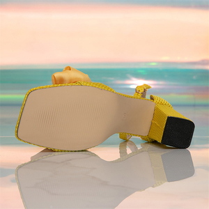Sandalias Plateadas de Verano XSD para Mujer, Sandalias Cómodas de Tacón Alto y Bajo con Cristales Negros - Product Image 5