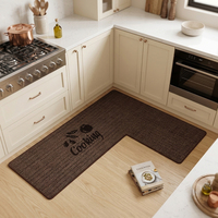 Tapis de cuisine moderne minimaliste en forme de L, lavable, antidérapant, avec support en caoutchouc durable, respectueux de l'environnement, pour évier de cuisine