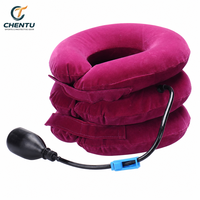 Dispositif de traction cervicale gonflable pour fabricants, masseur en velours entièrement rembourré à trois couches, attelle cervicale pour usage domestique