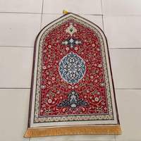 Tapis de prière personnalisé, nouveau design, vente en gros, fait main, fabriqué à la machine, rembourré, antidérapant, lavable, en polyester, 4'x6', motif treillis, shaggy