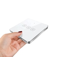 Interrupteur de scène sans fil Zigbee Tuya Smart Life App, panneau tactile de scène 3 gang, télécommande intelligente pour toute la maison, batterie, verre trempé