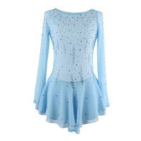Robe de justaucorps pour filles, patinage artistique, roller, danse, ballet, costume de danse pour compétition de patinage artistique, strass