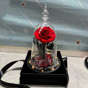 <span class=keywords><strong>La</strong></span> Bella y <span class=keywords><strong>la</strong></span> <span class=keywords><strong>Bestia</strong></span> Rosa Encantada Glicerina Preservada en Vidrio - Regalo de San Valentín - Product Image 2