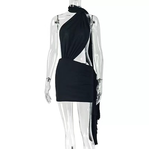 Abito Estivo Sexy da <span class=keywords><strong>Donna</strong></span>, Vestito Mini <span class=keywords><strong>Casual</strong></span> con Schiena Scoperta e Patchwork, <span class=keywords><strong>Outfit</strong></span> da Club Aderente Senza Cintura - Product Image 6