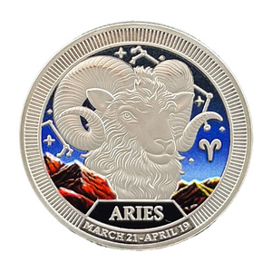 En stock : Ensemble de pièces commémoratives en métal sur le thème des 12 signes du zodiaque, collection de souvenirs, roue du zodiaque - Product Image 3