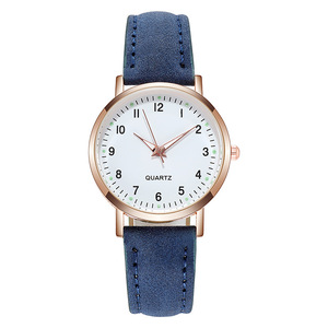 Reloj de Cuero Noctilucente de Moda en Diferentes Colores para Mujer, Venta al Por Mayor de Fábrica, Morado y Azul - Product Image 1