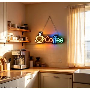 Coffee letreros neon LED indoor hanging ambient light shop signage wall decoration light entrance indicator light luminous <b>sign</b> - Product Image 5