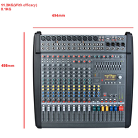 Depusheng DMX1400 Amplificateur professionnel 1000W * 2 haute puissance 14 canaux Mixeur audio DJ karaoké avec amplificateur 198 effets préréglés