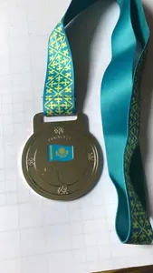 Kindabdge Bestaan Mallen 60Mm 65Mm 70Mm 3d Custom Zinklegering Metalen Medaille Voor Kazachstan School