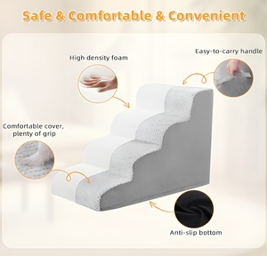 Vente directe d'usine, escaliers <span class=keywords><strong>pour</strong></span> chiens incurvés <span class=keywords><strong>à</strong></span> 4 marches, escaliers <span class=keywords><strong>pour</strong></span> chiens de haute qualité avec housse amovible <span class=keywords><strong>pour</strong></span> petits chiens - Product Image 4