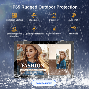 Écrans publicitaires électroniques muraux à luminosité de 2000 nits, écran tactile LCD, signalisation numérique extérieure, CMS basé sur le cloud - Product Image 3