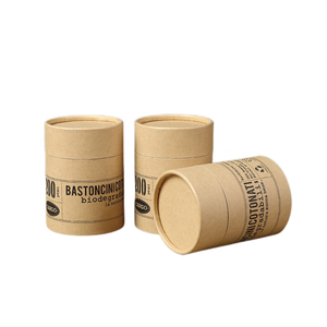 Custom Logo printed eco-friendly round kraft paper tube packaging box for candle