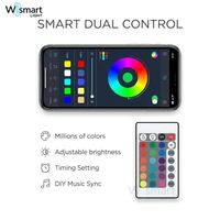 Светодиодная лента SMD5050 Smart RGB с Wi-Fi, синхронизацией музыки, IP20/IP65, меняющая цвет, для игровой комнаты и спальни, 12В/24В